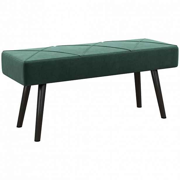 HOMCOM LAVIČKA s X-vzorem, nosnost až 120 kg, do ložnice, zelená