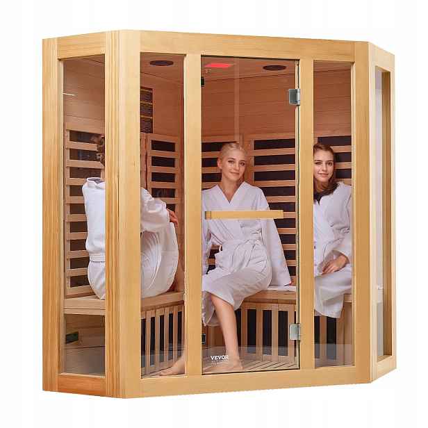 Infračervená domácí sauna 3-4 osoby dřevěná hemlok nízká Emf pro domácnost