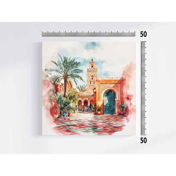 Obraz Na Plátně Canvas Město Maroko Marrákeš Afrika Arabský Oblouk 50x50