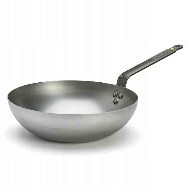 Pánev Wok de Buyer Mineral B 28 cm ocel 3 L indukce Francie