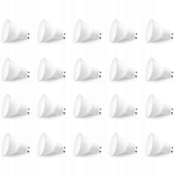 20x Led žárovka GU10 1W 4000K Neutrální barva Lls Sada 20 Ks