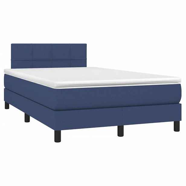 vidaXL Box spring postel s matrací černá 120x190 cm textil