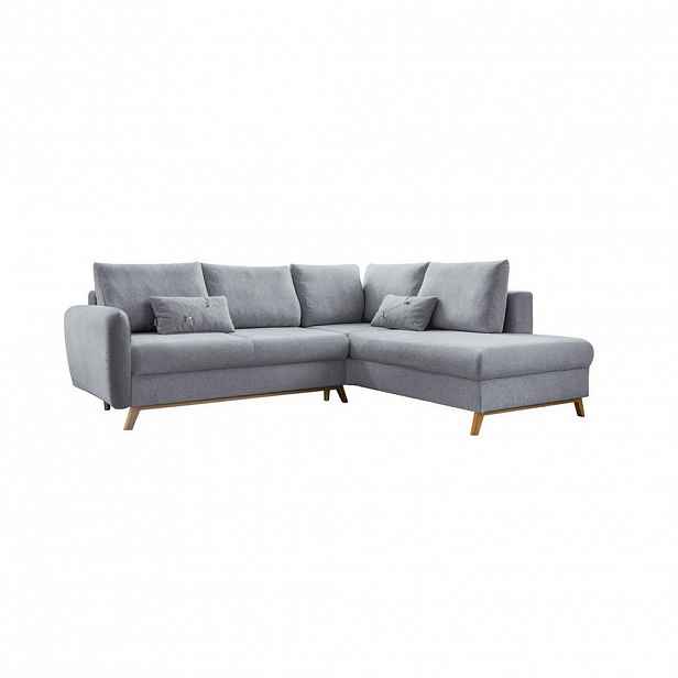 MID.YOU ROHOVÁ SEDAČKA, textil, světle šedá