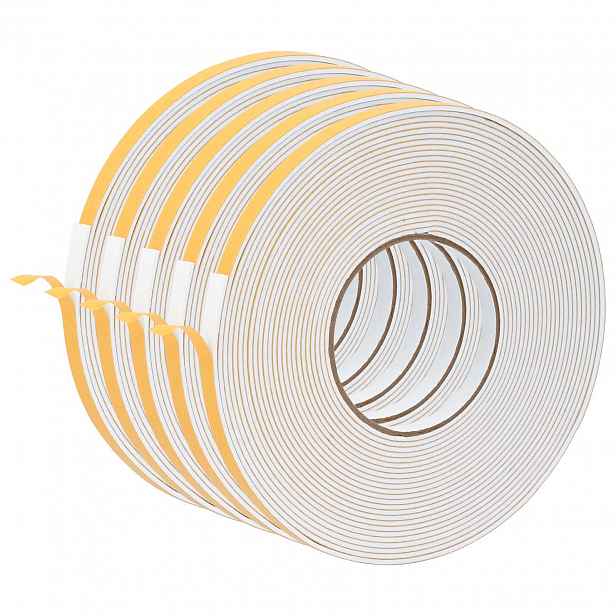 vidaXL Samolepicí pěnová páska 5 ks Bílá 10mm x 10m Pěna CR