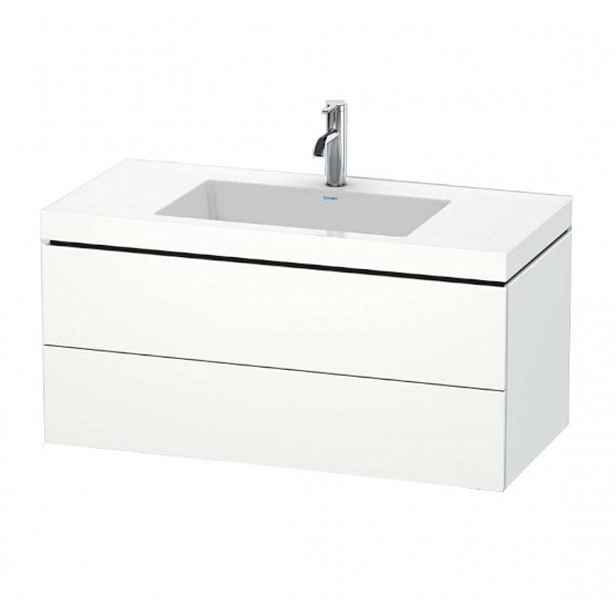 Duravit L-Cube - Skříňka s umyvadlem 50x100x48 cm, 2 zásuvky, bílá mat LC6928O1818