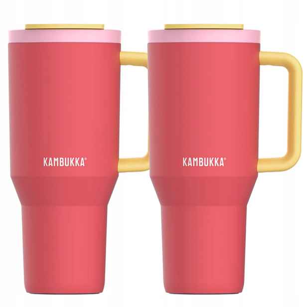 Kambukka Rio Exotic Twins – 2x termohrnek s brčkem 950 ml Pink Papaya
