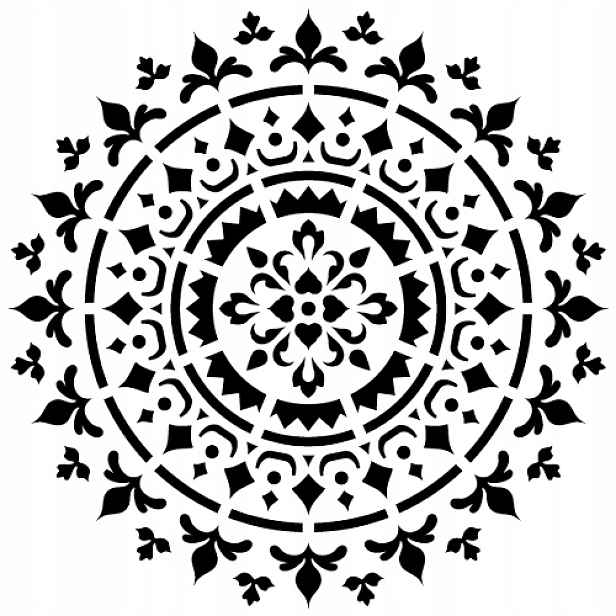 Šablona Na Ozdobné Omítky LuxBud Mandala 9 62x62 cm Moderní