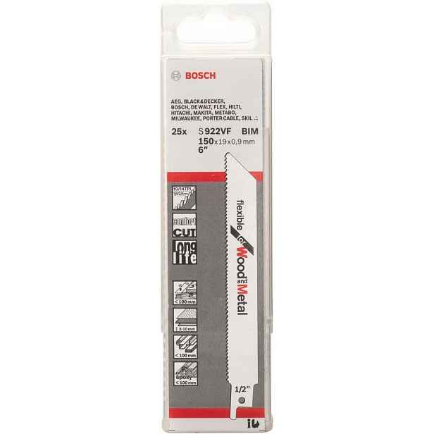Sada 25 Ks Pilových Listů Pro Pilu Ocasku 2608657558 Bosch S 922 Vf