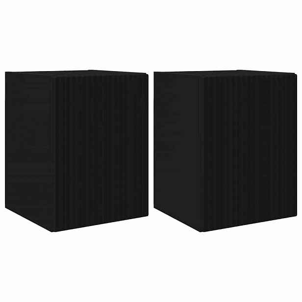 vidaXL TV wall cabinet 2 ks Černá Kompozitní dřevo