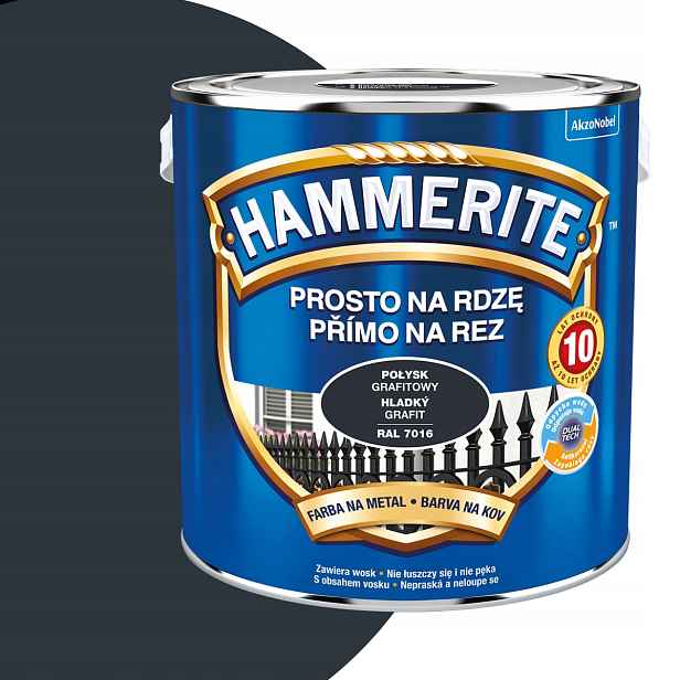 Hammerite Přímo na rez 2,5L Grafitový Lesk