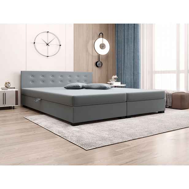 Manželská postel 160x200 AJKA DOUBLE 1 - modrošedá