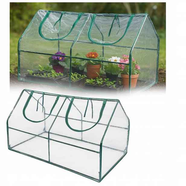 Mini zahradní skleník fóliový tunel 180x92x92 zeleninový transparentní