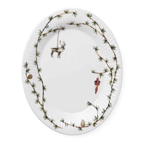 Porcelánový tác s vánočním motivem 27x34 cm Hammershøi Christmas – Kähler Design