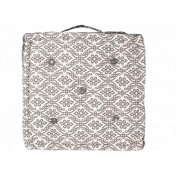 Sedací polštář na zem LINGE 45x43 cm, šedý