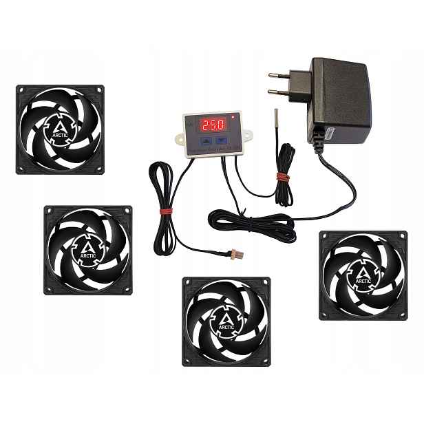 Ventilátory pod radiátor s regulací spínací teploty