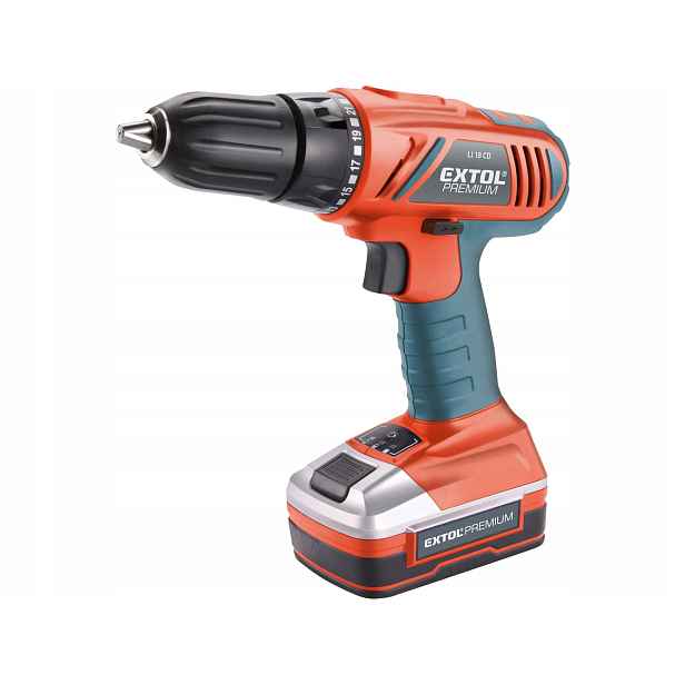Vrtací šroubovák aku, 18V Li-ion, 1500mAh