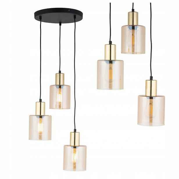 Závěsná lampa Nastavitelná Zlatá Kov 3 Zdroje E27 100 cm Sierra Tk Lighting