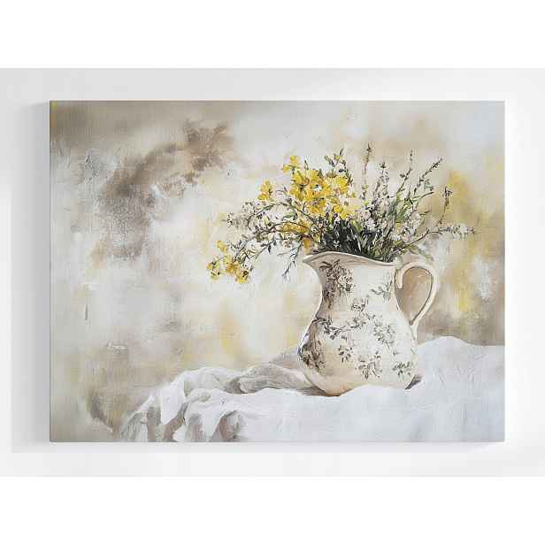 Plakát Polní Květiny Kytice Džbán Retro Shabby Chic 100x75