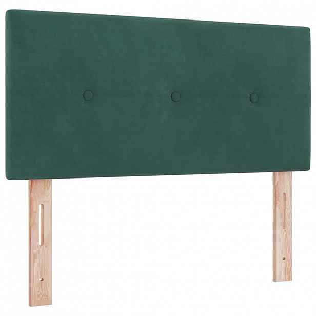 vidaXL Čelo postele Tmavě zelená 100 cm samet