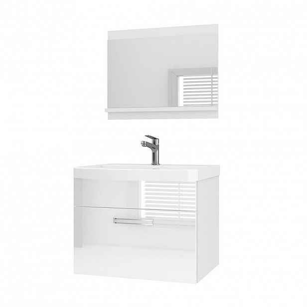 B BELINI GROUP KOUPELNOVÝ NÁBYTEK Koupelnová SADA PRI P1, Bílá lesklá, 60 cm