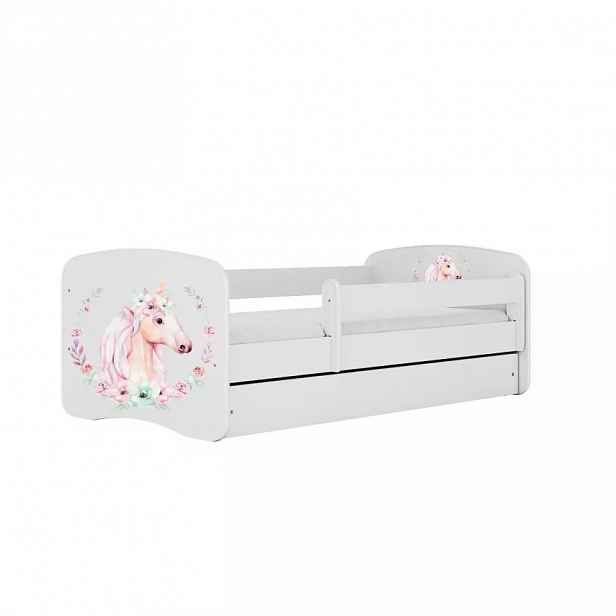 Dětská postel Babydreams+SZ bílá 70x140 Kůň