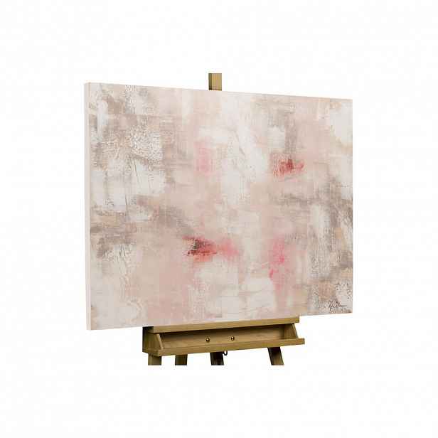 KUNSTLOFT RUČNĚ MALOVANÝ AKRYLOVÝ OBRAZ RŮŽOVÝ, 100/75 CM