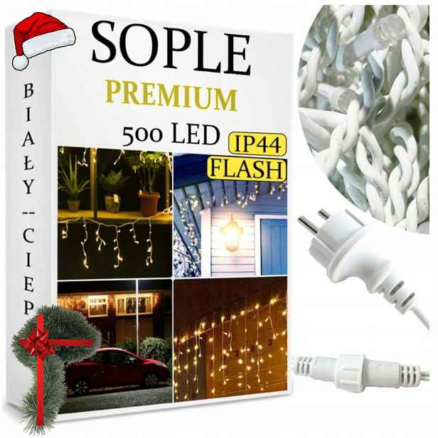 Rampouchy Flash 500 Led Bílé Teplé Venkovní Pevné