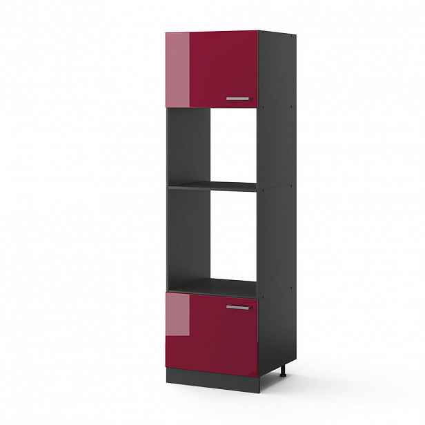 Vicco SKŘÍŇKA NA MIKROVLNNOU TROUBU R-Line Červená vysoký lesk 60 cm