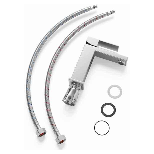 Stojící Koupelnová Baterie Inox Kartáčovaná S Prémiovým Perlátorem 175 MM