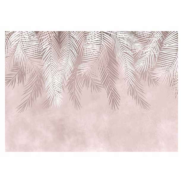 Tapeta Béžové Palmy Větve Stíny Minimalismus Elegantní vinyl 254x184 lepidlo