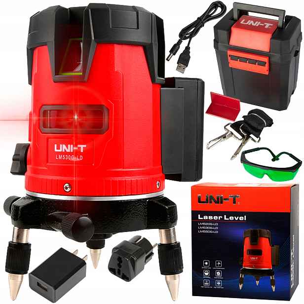 Křížový Laser Rotační Laserová Vodováha 360 Příslušenství Uni-T LM530