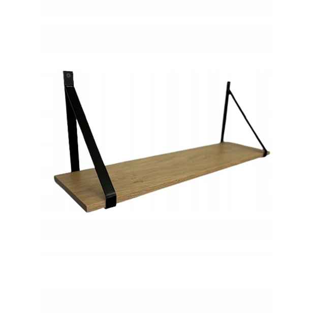 Nástěnná Polička Styl Loft 82 cm dub kamenný podpěra