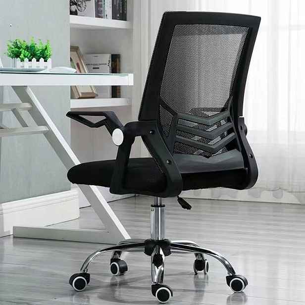 Ergonomická otočná kancelářská židle, křeslo ze síťoviny černé