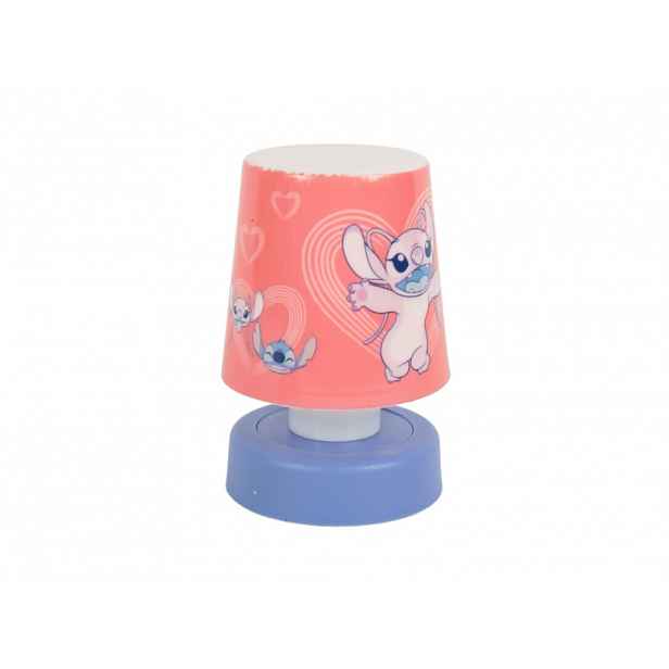 LED dětská noční lampička LILO & STITCH 11 cm růžová