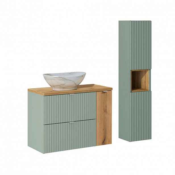 Petits-meubles KOUPELNOVÝ NÁBYTEK 80.4cm Jade 2er-Set Zelená