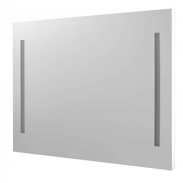 Zrcadlo s LED osvětlením Dřevojas STRIPE ZCO 100 bílá mat