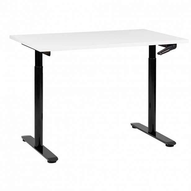Beliani PSACÍ STŮL bíločerný 120/72 cm manuální výškově nastavitelný Destin IV