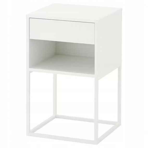 Ikea Vikhammer Noční stolek, bílý, 40 x 39 cm