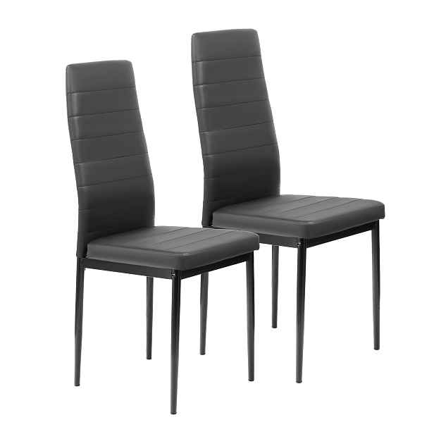 Furnify Křeslo Hygge 2 ks z eko-kůže Do jídelny Kovové nohy