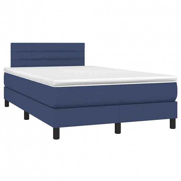 vidaXL Box spring postel s matrací černá 120x190 cm textil