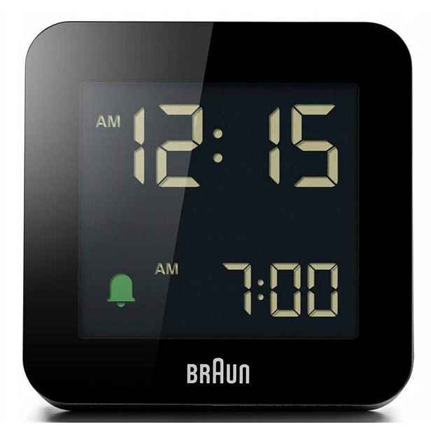 Braun BC09B digitální budík černý reverzní LCD