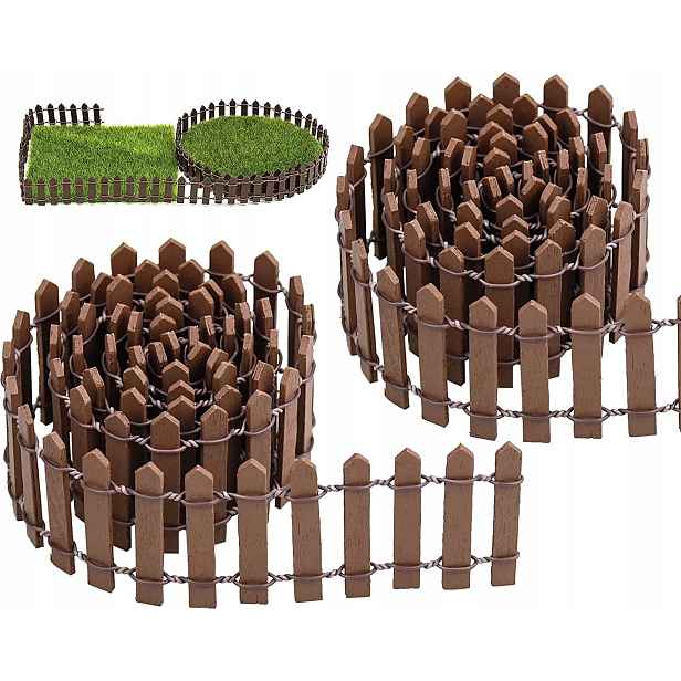 Mini Zahradní Plot 90X5 CM Oplocení Sada 2 Ks