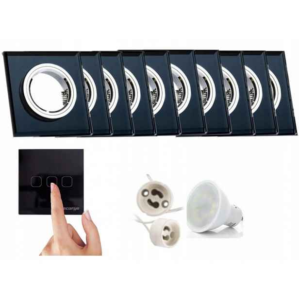Sada svítidel Halogen Led 10x spínač žárovky