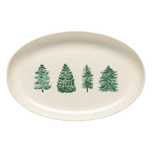 Kameninový tác s vánočním motivem 26x41 cm Pacifica Christmas Tree – Casafina