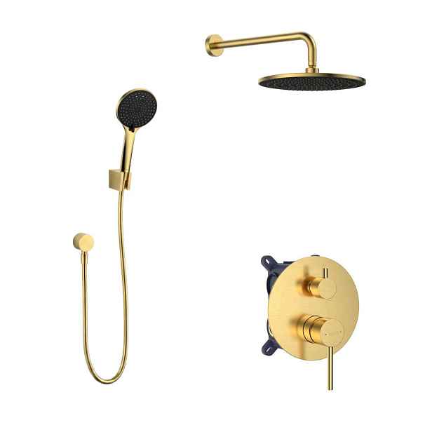 kielle Oudee I - Baterie pod omítku pro 2 spotřebiče, s příslušenstvím EcoSpare a s tělesem, brushed gold 20633SP26