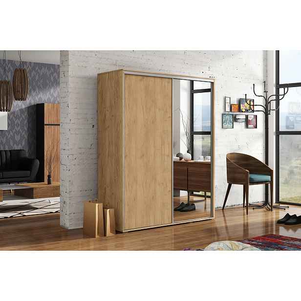 Šatní skříň Ska A20 XL Barva korpusu: Dub - Craft zlatý, Rozměry: 230 cm, Dveře: Dub - Craft zlatý