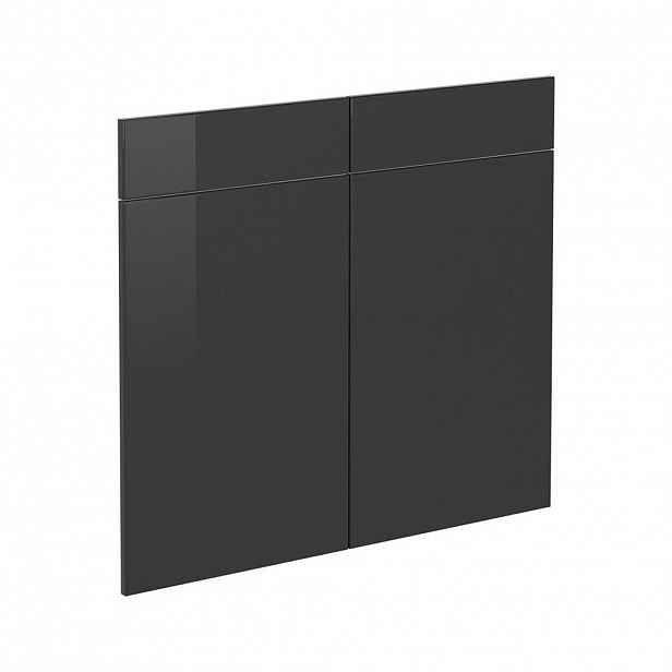 Vicco KUCHYŇSKÁ DVÍŘKA R-Line Antracitový vysoký lesk 79.2 x 70.8 cm nábytková čela pro spodní skříňku se zásuvkami
