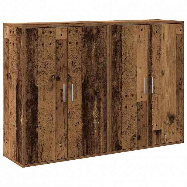 vidaXL Servírovací skříň 2 ks Staré dřevo 60 x 31 x 84 cm