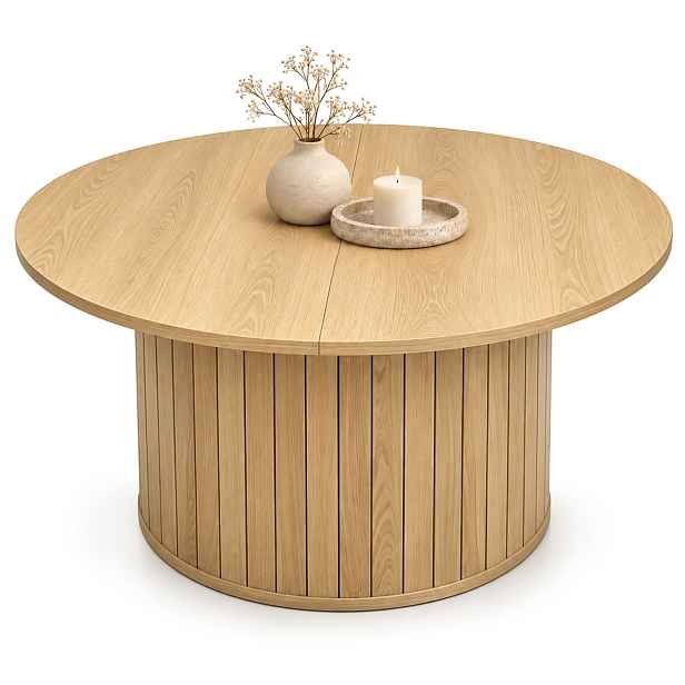 Ak furniture Konferenční stolek Nubo 80 cm dub přírodní