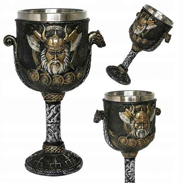 Epický Pivní Sklenice Kalich Vikingská Výprava Nerezová Ocel 200 ML Larp Rpg